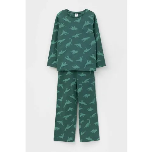 Пижама  crockid, размер 134, зеленый