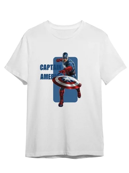 Футболка унисекс СувенирShop Captain America/Капитан Америка 5 белая L (48-50)
