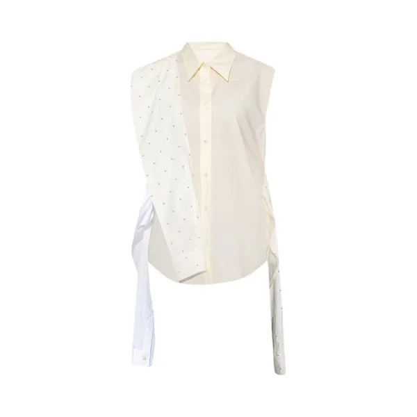 Рубашка MM6 Maison Margiela 6 Logo Shirt 'Off White', белый