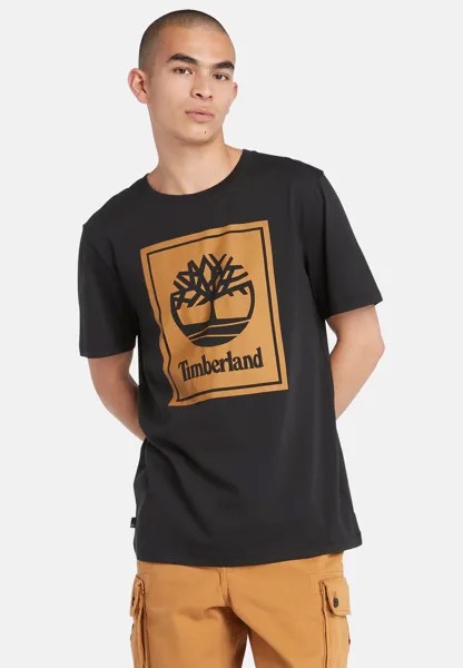 Футболка с принтом SHORT SLEEVE TEE Timberland, цвет black wheat boot