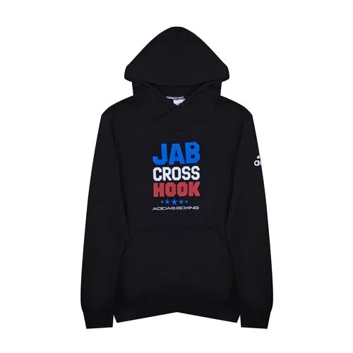 Худи adidas, размер 164, черный, белый