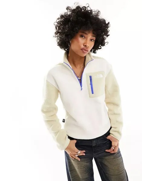 Флисовый свитшот в стиле колор-блок с молнией 1/4 The North Face Yumiori