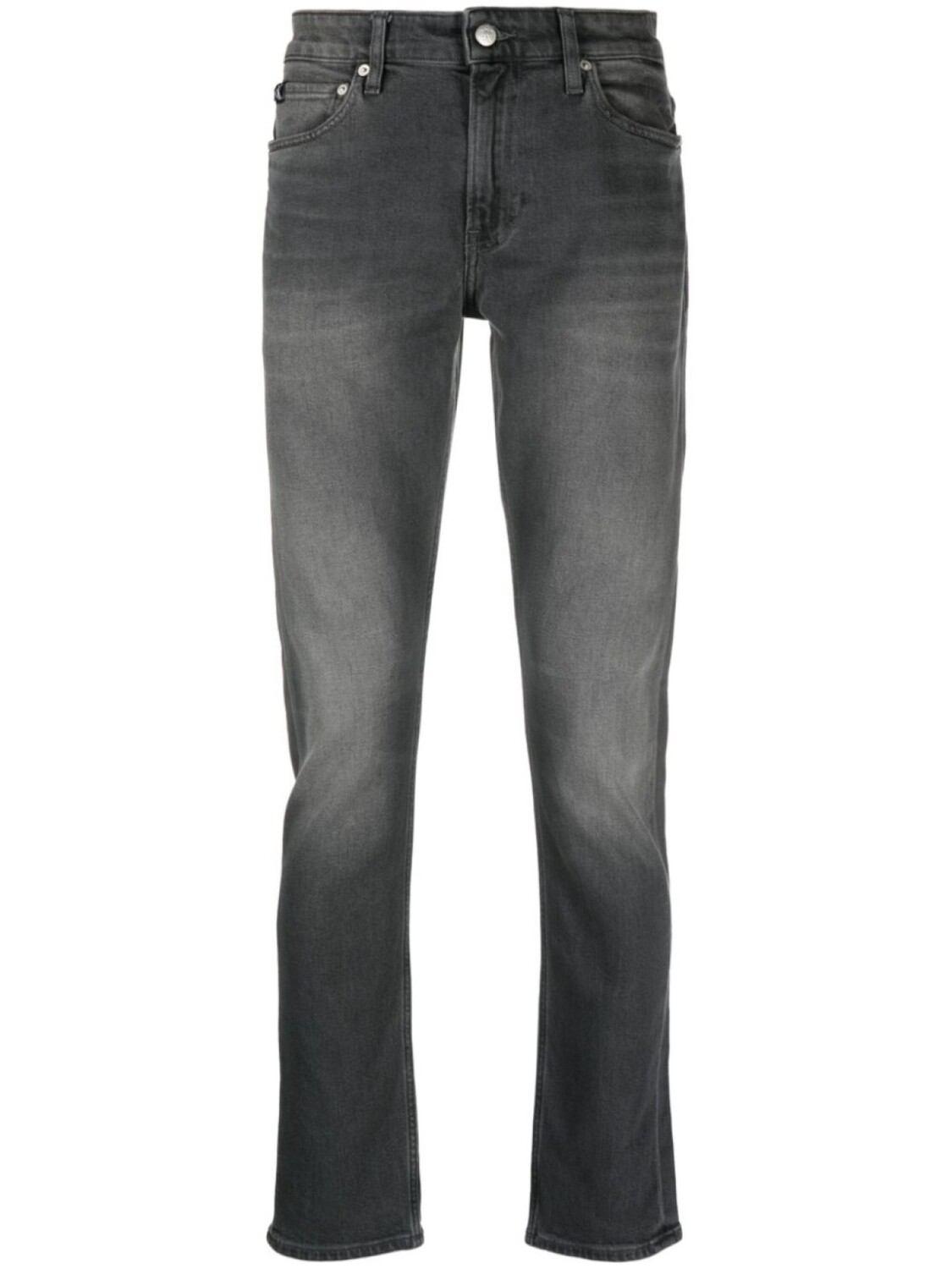 Calvin Klein Jeans узкие джинсы с эффектом потертости, серый