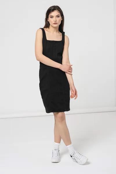 Джинсовое платье с квадратным вырезом Calvin Klein Jeans, черный