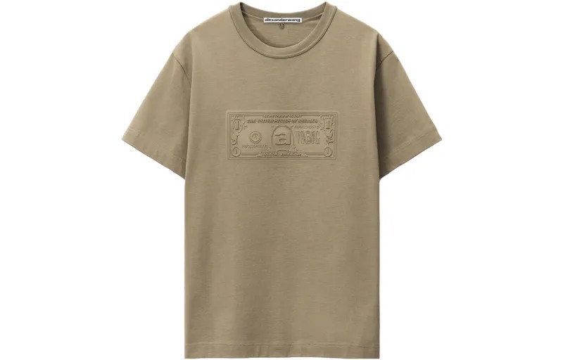 Футболка унисекс хаки Alexander Wang, хаки