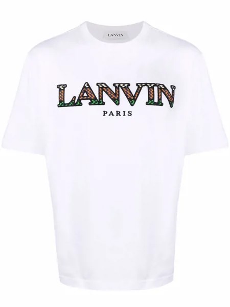 LANVIN футболка с вышитым логотипом