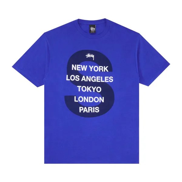 Футболка Stussy S Cities 'Royal Blue', синий