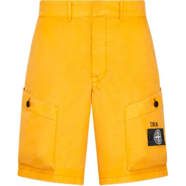 Stone Island X Повседневные шорты мужские желтые Dior, желтый