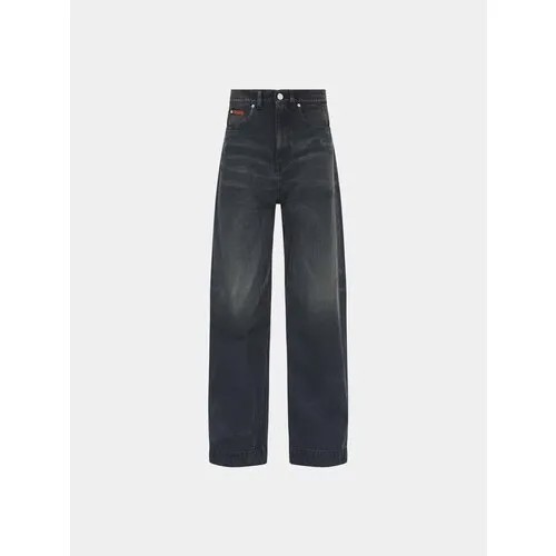 Джинсы Martine Rose Wide Leg Cowboy Wash, размер XS, черный