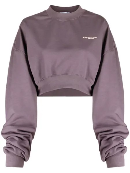 Толстовка с логотипом Off-White, фиолетовый