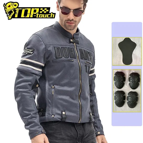 DUHAN летняя мотоциклетная куртка с дышащей сеткой, топы, Moto Cross, костюм для мужчин и женщин, одежда для верховой езды, защитная куртка
