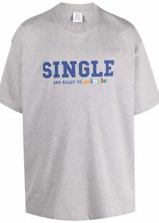 VETEMENTS футболка с принтом Single