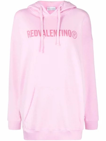 RED Valentino длинное худи с логотипом