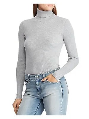LAUREN RALPH LAUREN Женский серый приталенный свитер с длинными рукавами и логотипом XXL