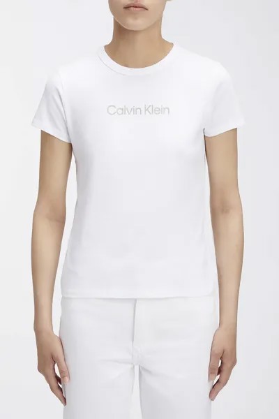 Футболка с логотипом Calvin Klein, белый