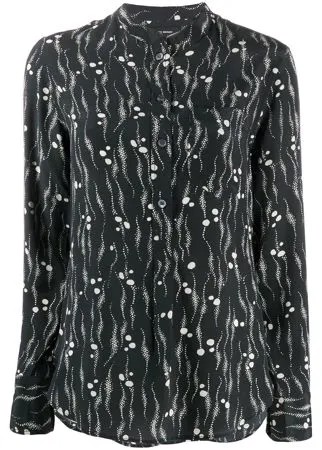 Isabel Marant рубашка с воротником-стойкой и принтом