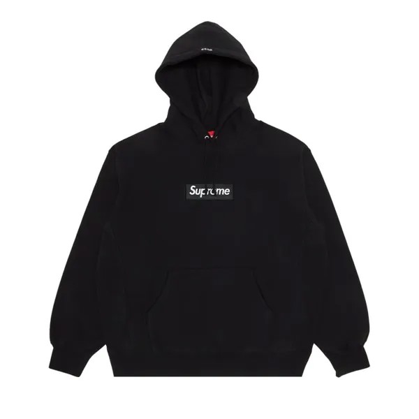 Толстовка Supreme Box Logo Hooded 'Black', черный