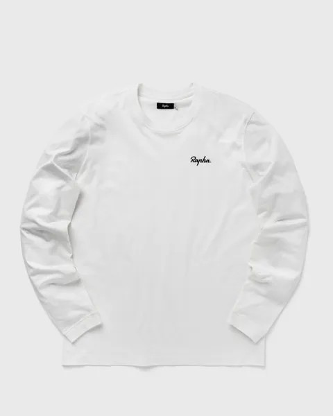 Футболка Rapha Logo Long Sleeve T-Shirt, белый/черный
