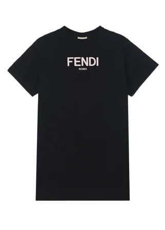 Удлиненная футболка с логотипом Fendi