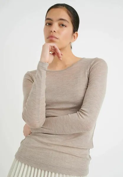 Блузка с длинными рукавами InWear, светло-коричневый меланж