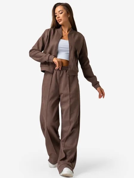 Костюм женский из экозамши Happyfox, Коричневый