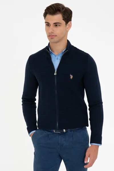 Кардиган мужской U.S. POLO Assn. G081SZ0TH0GUNNER-BSK21 синий 2XL