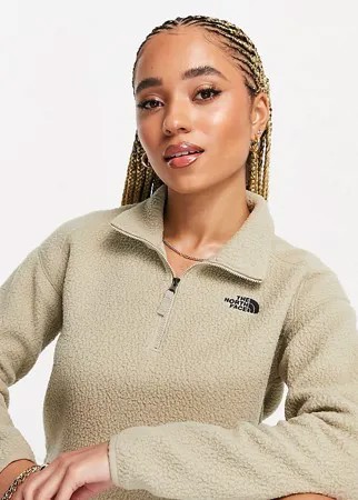 Бежевый укороченный топ из флиса и шерпы The North Face – эксклюзивно для ASOS-Светло-бежевый цвет