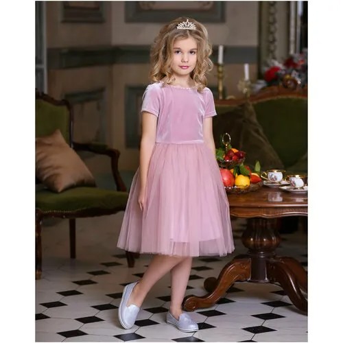 Школьное платье Стильные Непоседы, размер 36-146, розовый