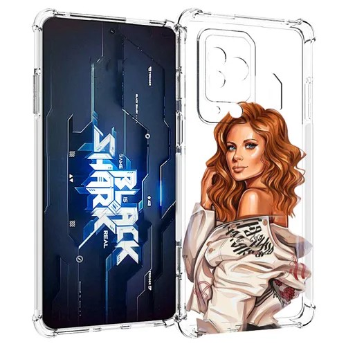 Чехол MyPads Бежевая-куртка женский для Xiaomi Black Shark 5 Pro задняя-панель-накладка-бампер