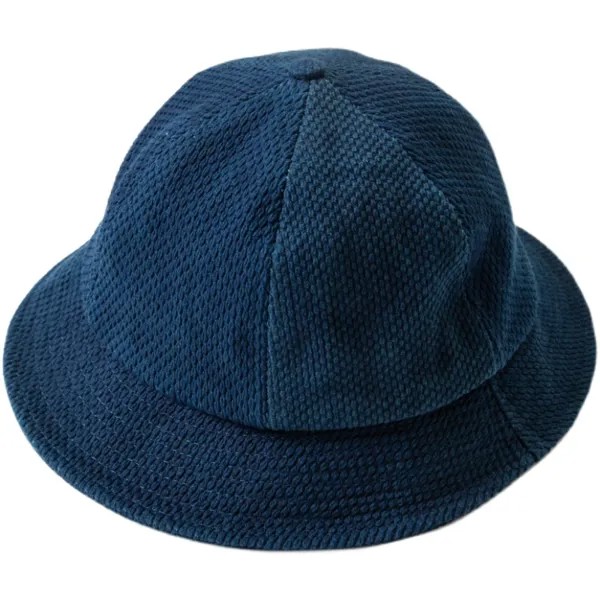 Синяя окрашенная кэндо тканевая шапка для раковины японские мужские и женские хлопковые повседневные купольные рыбацкие Панамы одного размера