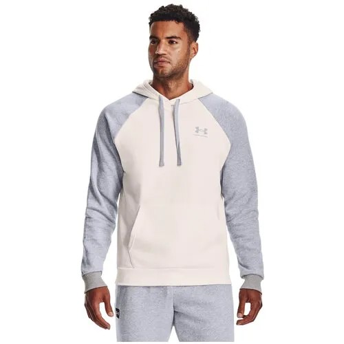 Худи спортивное Under Armour Rival Fleece Colorblock Hoodie, размер XS, , белый