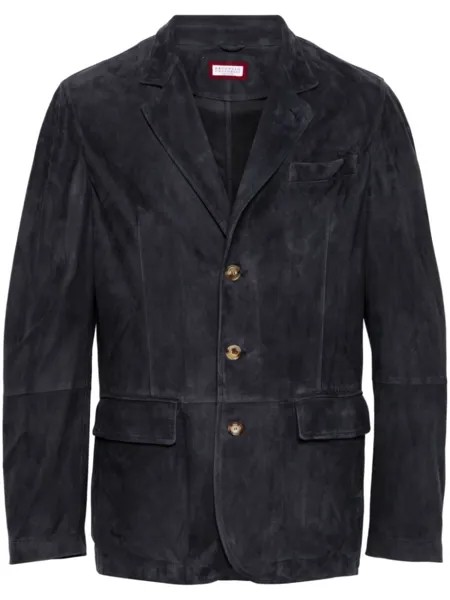 Brunello Cucinelli однобортный пиджак, синий