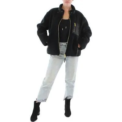 Женское черное теплое пальто из искусственного меха Rebecca Minkoff, верхняя одежда L BHFO 3264