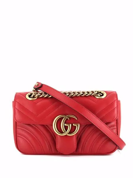 Gucci Pre-Owned мини-сумка на плечо GG Marmont 2020-го года
