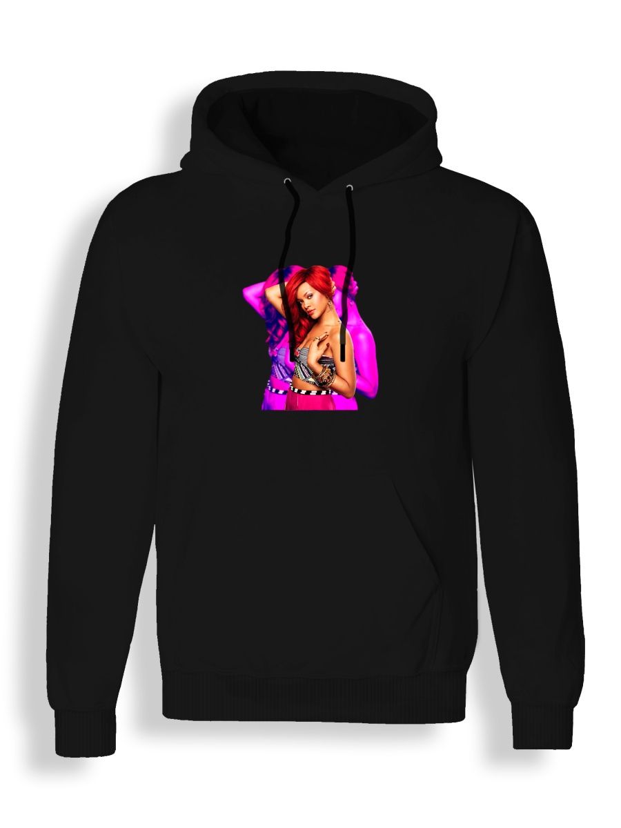 Худи унисекс СувенирShop Рианна/Rihanna 12 черное L