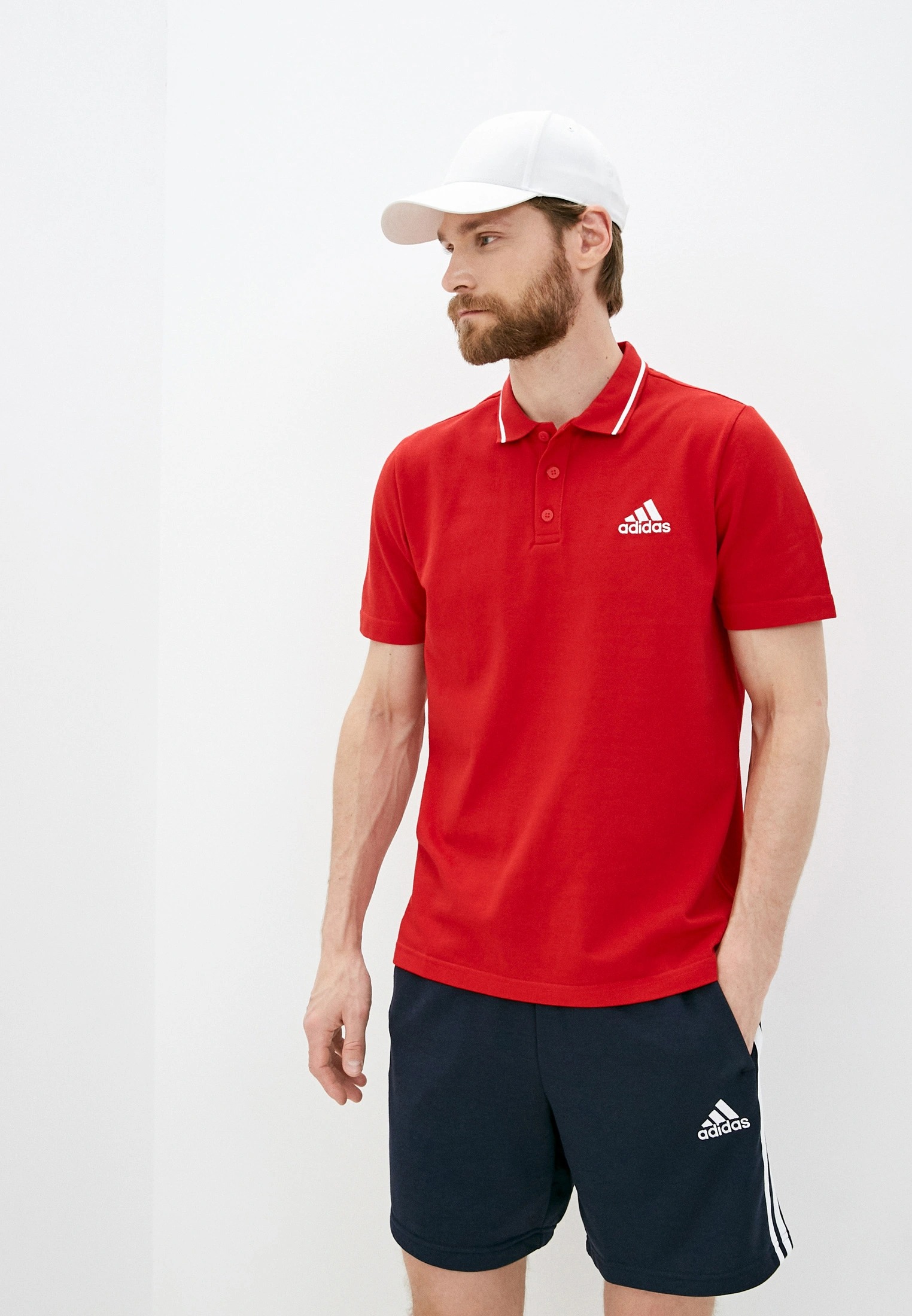 Футболка-поло мужская Adidas GM6959 красная 2XL