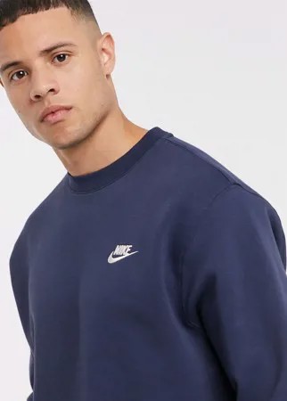 Темно-синий свитшот с круглым вырезом Nike Club