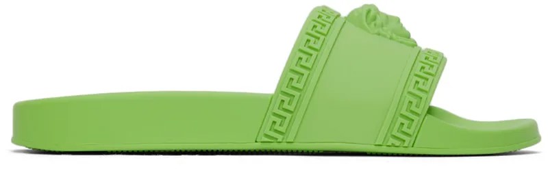 Зеленые шлепанцы Палаццо Versace