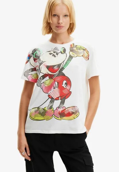 Футболка с принтом ARTY MICKEY MOUSE Desigual, цвет white