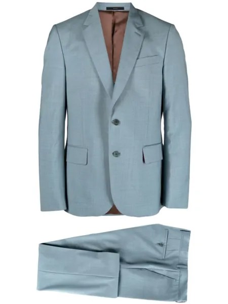 Paul Smith шерстяной костюм с однобортным пиджаком, синий