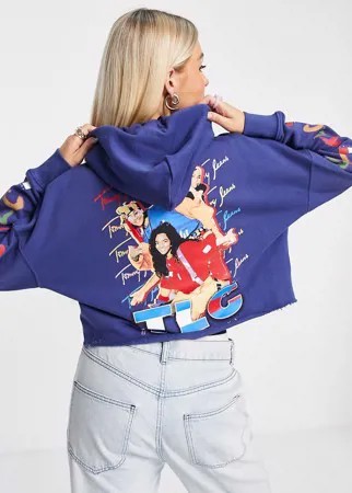 Синий укороченный худи Tommy Jeans x Music Edition TLC-Голубой