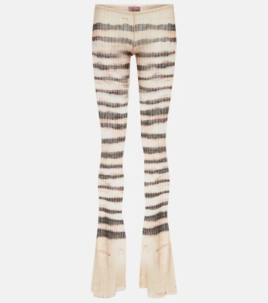 Расклешенные брюки в полоску с логотипом x knwls и средней посадкой Jean Paul Gaultier, мультиколор