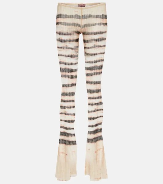 Расклешенные брюки в полоску с логотипом x knwls и средней посадкой Jean Paul Gaultier, мультиколор