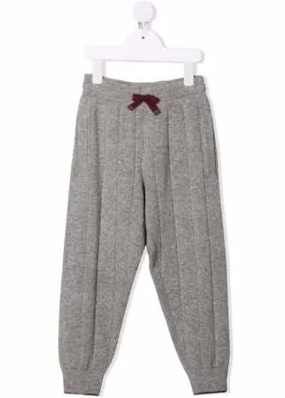Brunello Cucinelli Kids спортивные брюки в рубчик