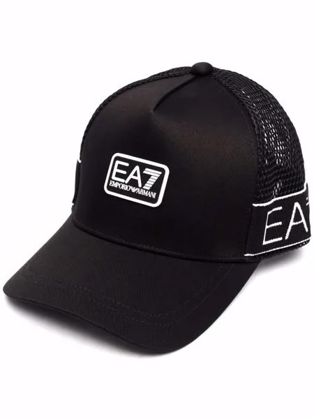 Ea7 Emporio Armani кепка с сетчатой вставкой и логотипом