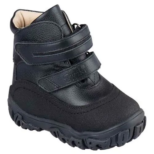 Ботинки Twiki, демисезон/зима, натуральная кожа, на липучках, размер 26, черный