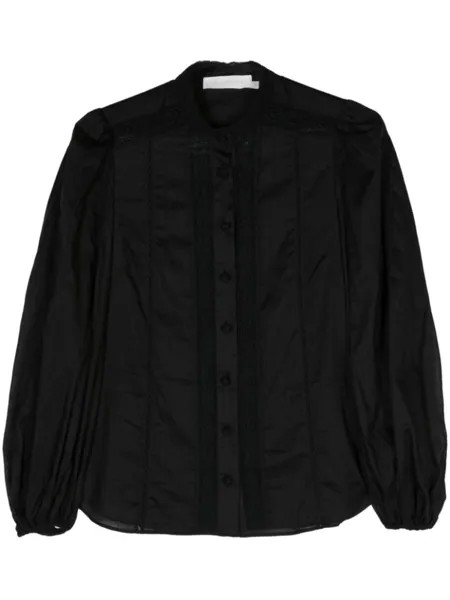 ZIMMERMANN хлопковая рубашка Halliday, черный