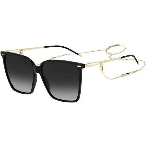 Солнцезащитные очки BOSS, квадратные, с защитой от УФ, для женщин, черный