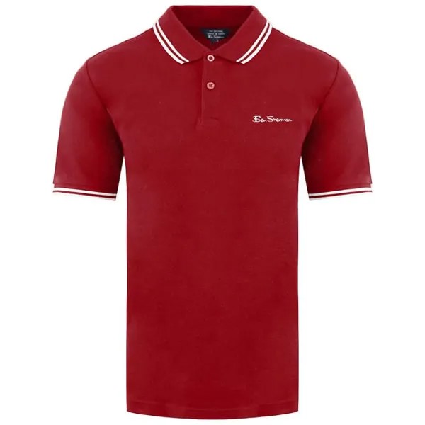 Мужская красная рубашка-поло с двумя кончиками Ben Sherman, красный