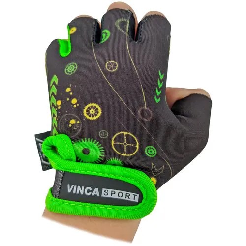 Перчатки Vinca Sport, черный, зеленый
